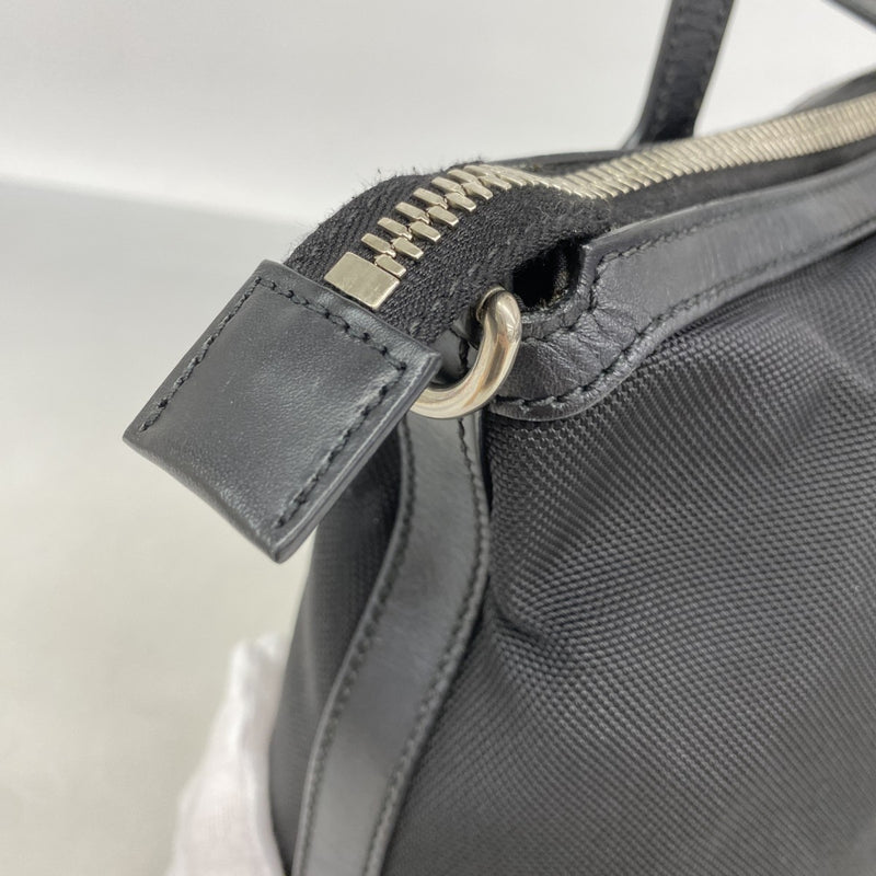 【6ee6085-k】グッチ ハンドバッグ シェリーライン 630923 ナイロン ブラック シルバー金具 2wayバッグ【中古】レディース