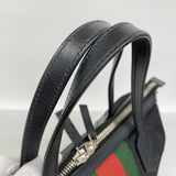【6ee6085-k】グッチ ハンドバッグ シェリーライン 630923 ナイロン ブラック シルバー金具 2wayバッグ【中古】レディース