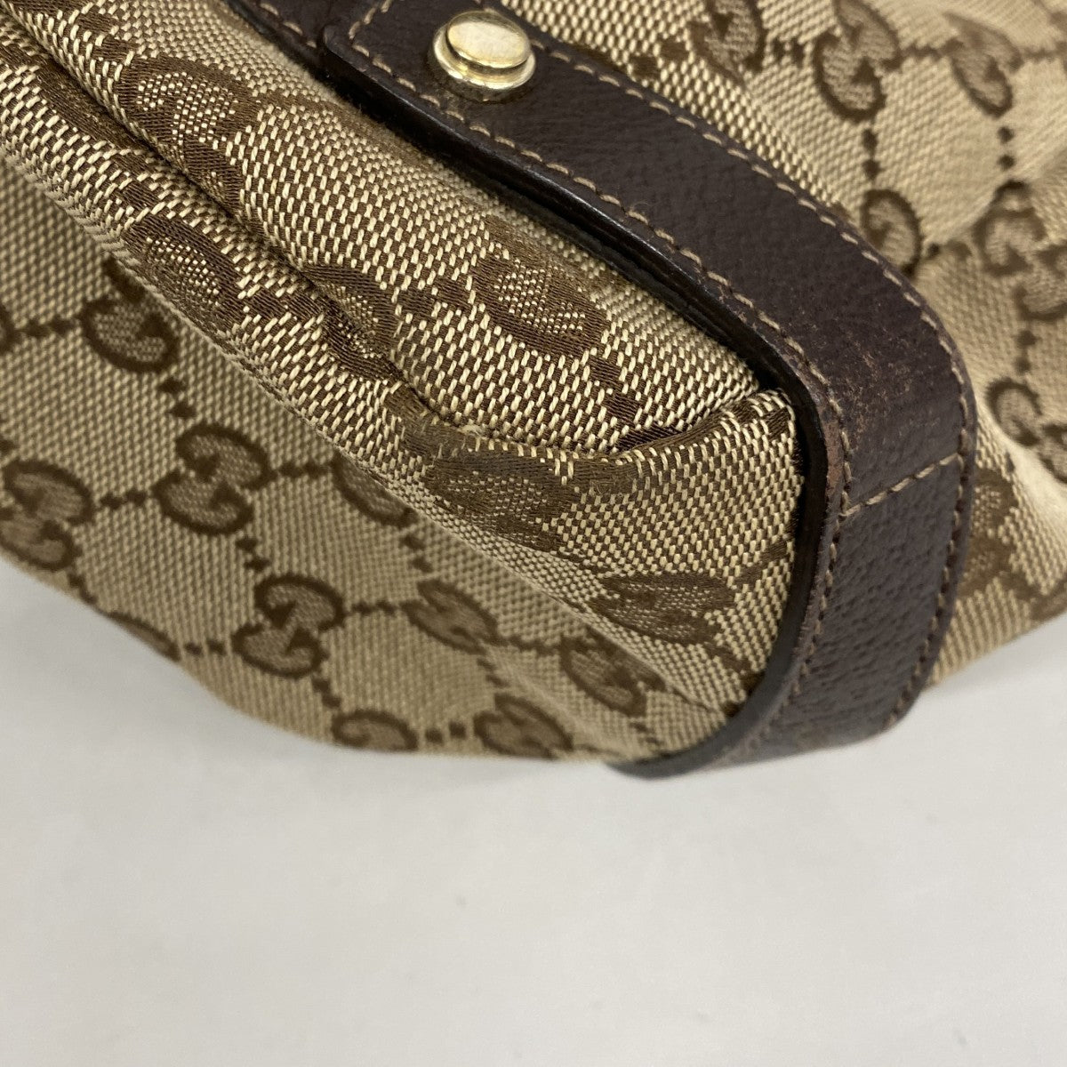 【6ee6098-k】グッチ トートバッグ GGキャンバス 130736 キャンバス ベージュ シャンパンゴールド金具【中古】レディース