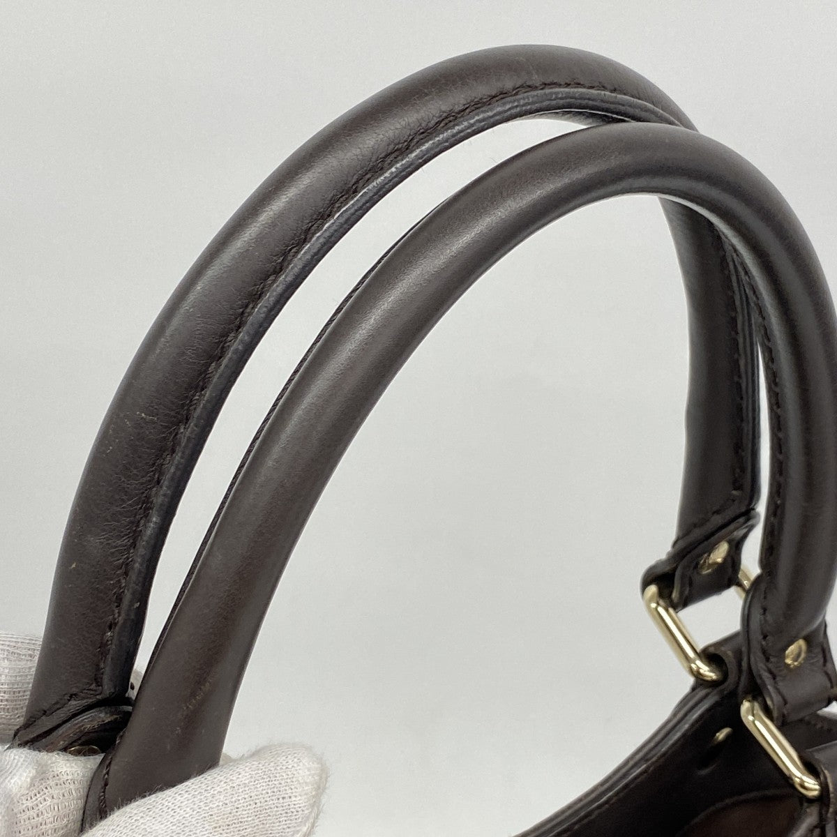 【6ee6148-k】グッチ ハンドバッグ GGキャンバス スーキー 211944 キャンバス ベージュ シャンパンゴールド金具【中古】レディース
