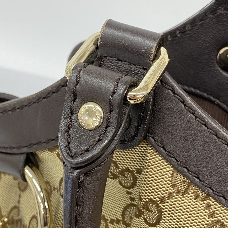【6ee6148-k】グッチ ハンドバッグ GGキャンバス スーキー 211944 キャンバス ベージュ シャンパンゴールド金具【中古】レディース