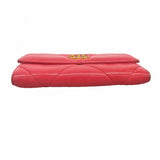 ★SALE【6ee6171-k】シャネル 長財布 シャネル19 ラムスキン ピンク ゴールド金具【中古】レディース