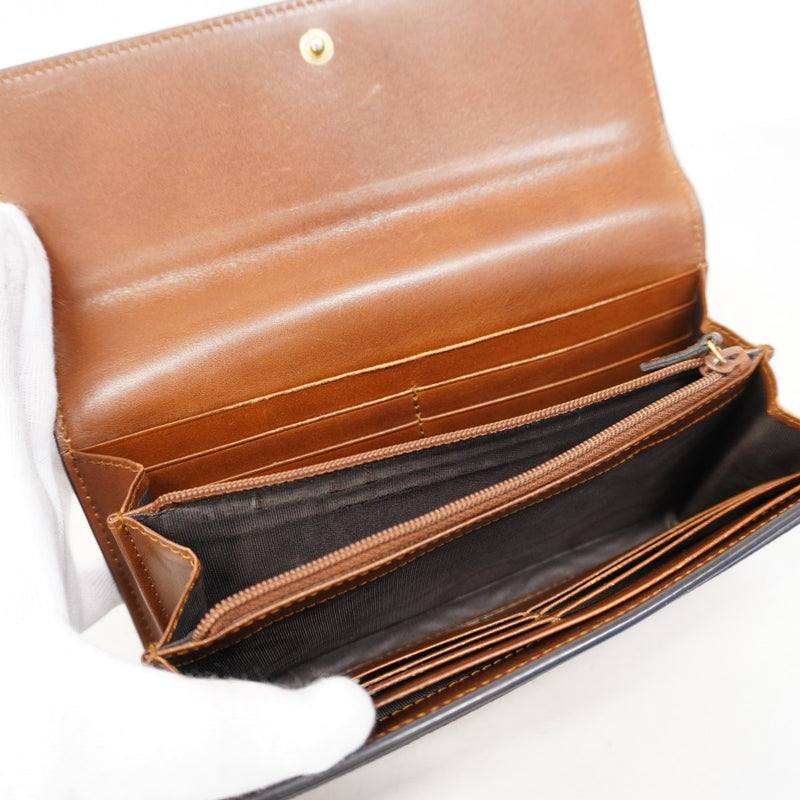 【6ee6187-k】グッチ 長財布 GGスプリーム 410100 PVC ブラウン ゴールド金具【中古】レディース