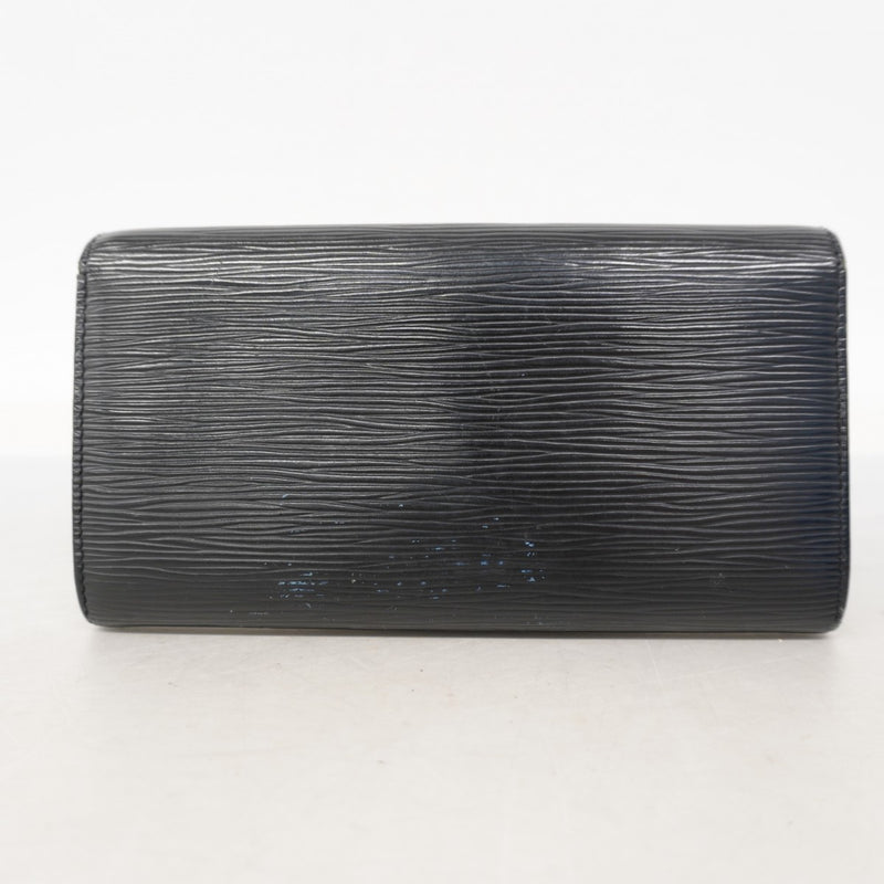 【6ee6192-k】ルイヴィトン 長財布 エピ ポシェットポルトモネクレディ M63592 ノワール【中古】レディース