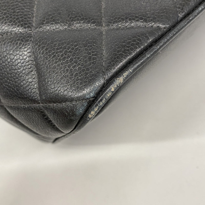 【6ee6201-k】シャネル トートバッグ 復刻トート キャンバス ブラック ゴールド金具【中古】レディース
