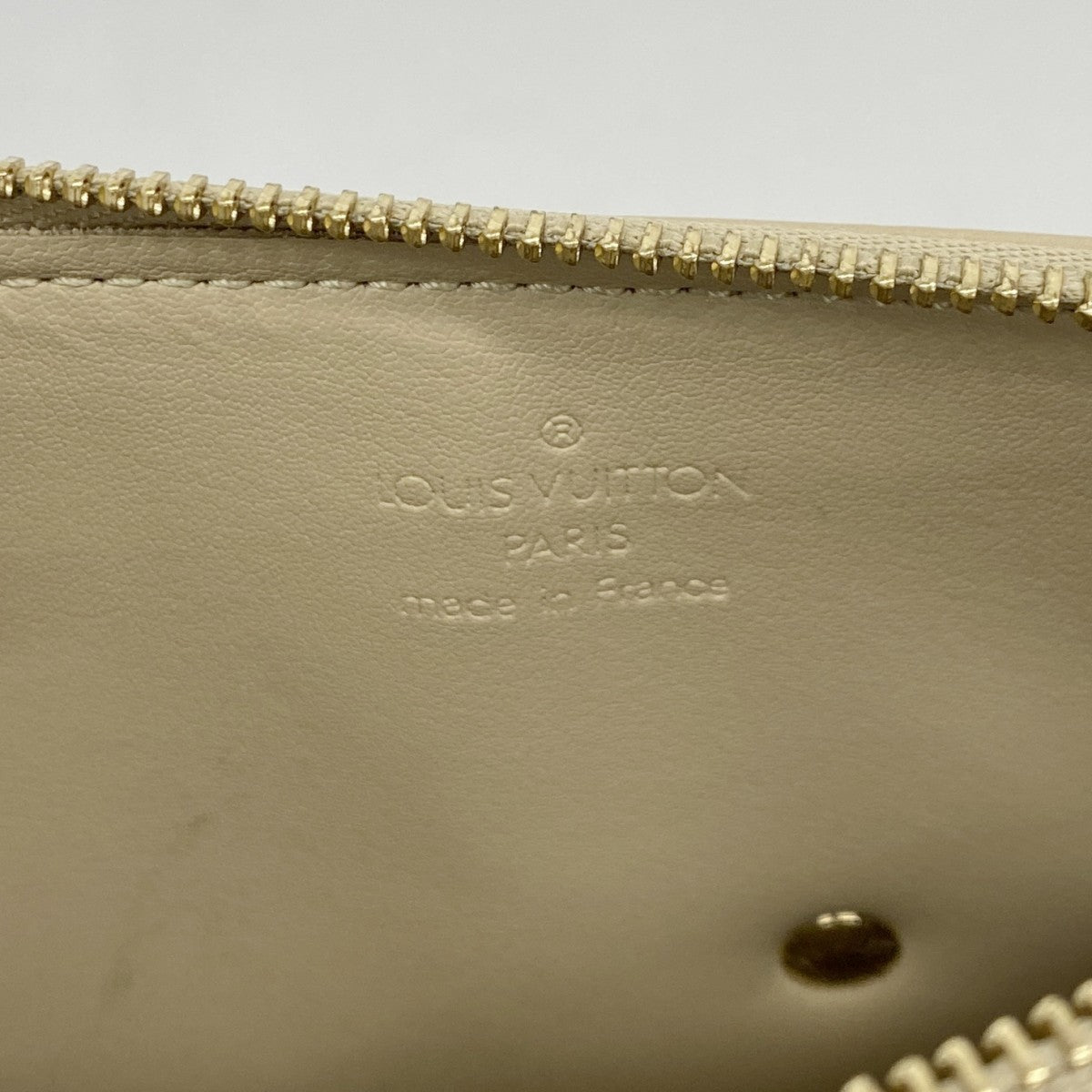 【6ee6205-k】ルイヴィトン ポーチ ヴェルニ フラワーレキシントン M92246 ベージュ【中古】レディース