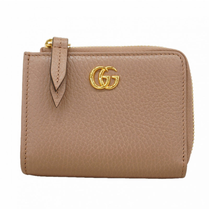 【6ee6239-k】グッチ コインケース GGマーモント 644406 レザー ブラウン ゴールド金具【中古】レディース