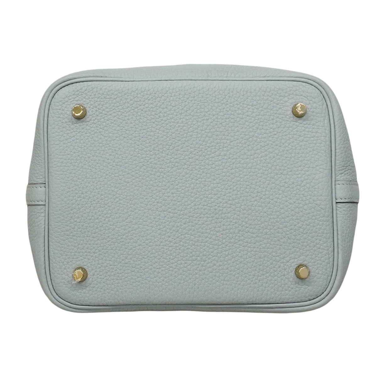 【6ee6257】エルメス ハンドバッグ ピコタンロックMM トリヨンクレマンス ブルーペール ゴールド金具 W刻印【中古】レディース