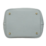 【6ee6257】エルメス ハンドバッグ ピコタンロックMM トリヨンクレマンス ブルーペール ゴールド金具 W刻印【中古】レディース
