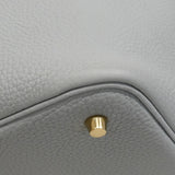 【6ee6257】エルメス ハンドバッグ ピコタンロックMM トリヨンクレマンス ブルーペール ゴールド金具 W刻印【中古】レディース