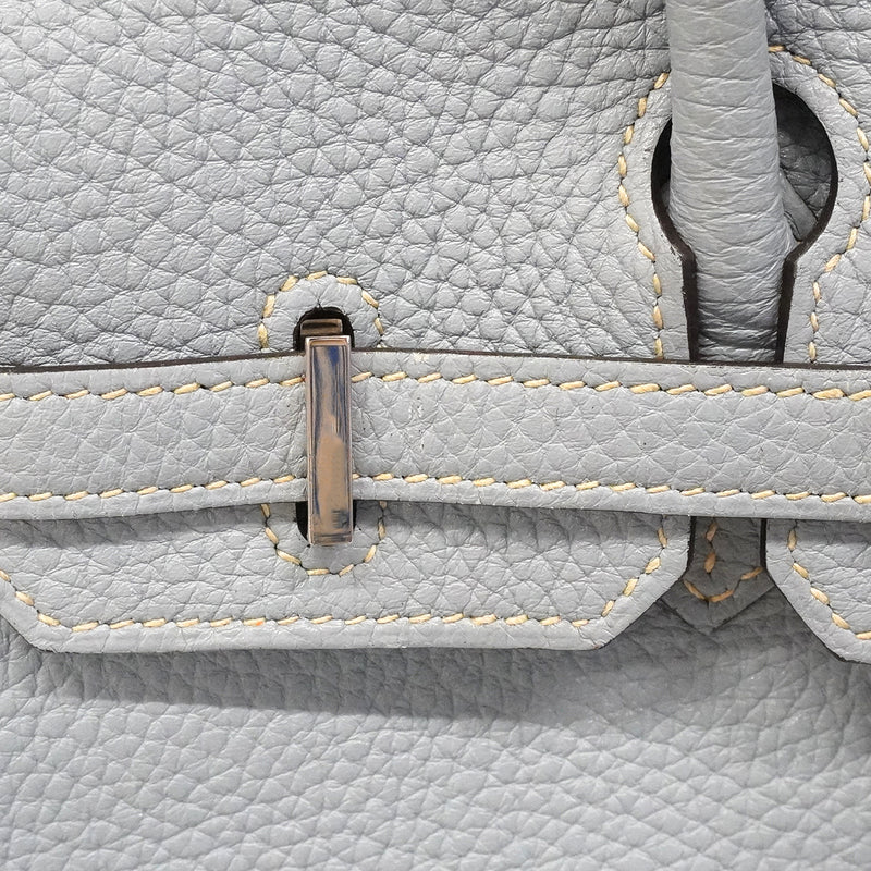 【6ee6258】エルメス ハンドバッグ バーキン25 トゴ ブルーラン シルバー金具 □Q刻印【中古】レディース