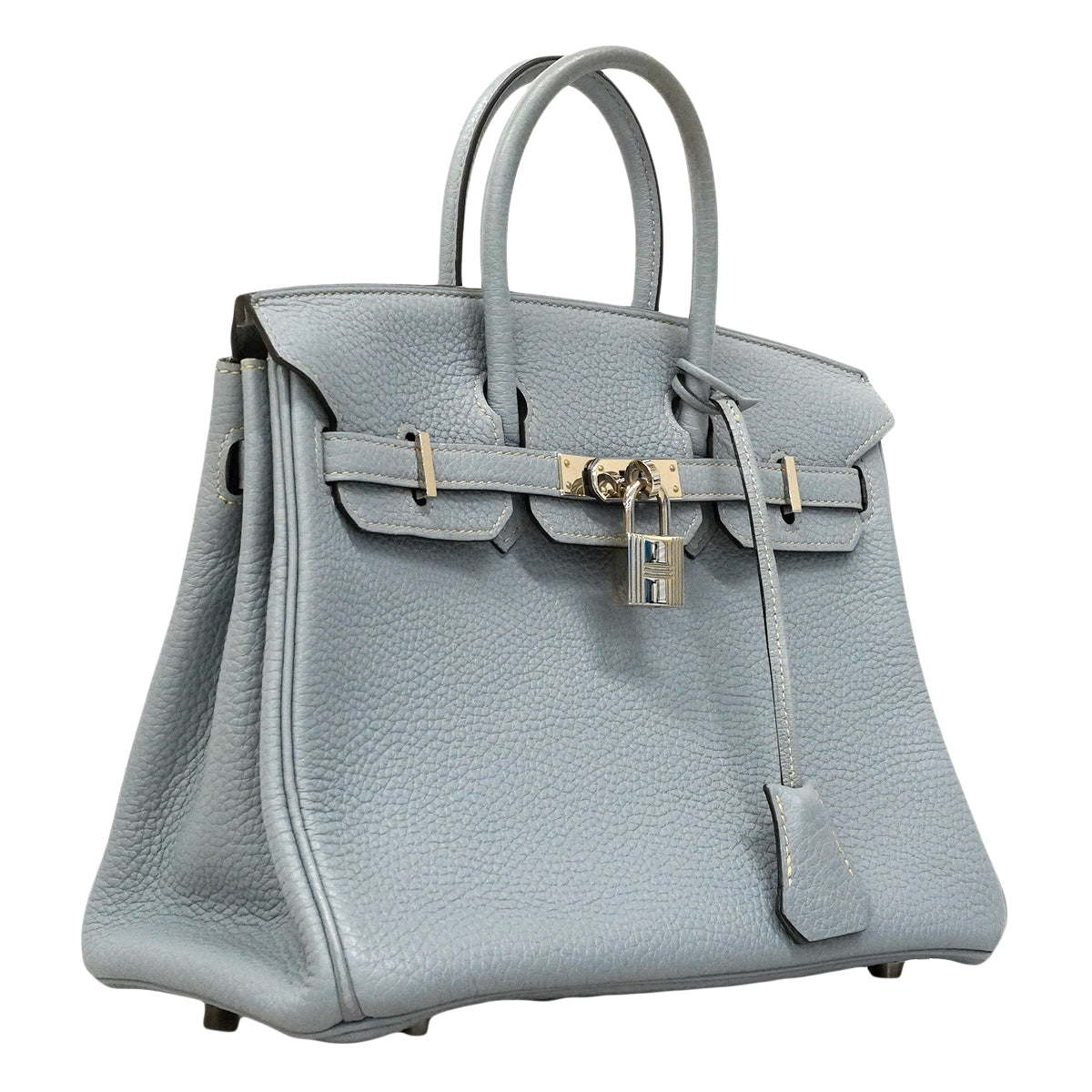 【6ee6258】エルメス ハンドバッグ バーキン25 トゴ ブルーラン シルバー金具 □Q刻印【中古】レディース