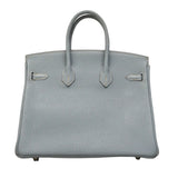 【6ee6258】エルメス ハンドバッグ バーキン25 トゴ ブルーラン シルバー金具 □Q刻印【中古】レディース