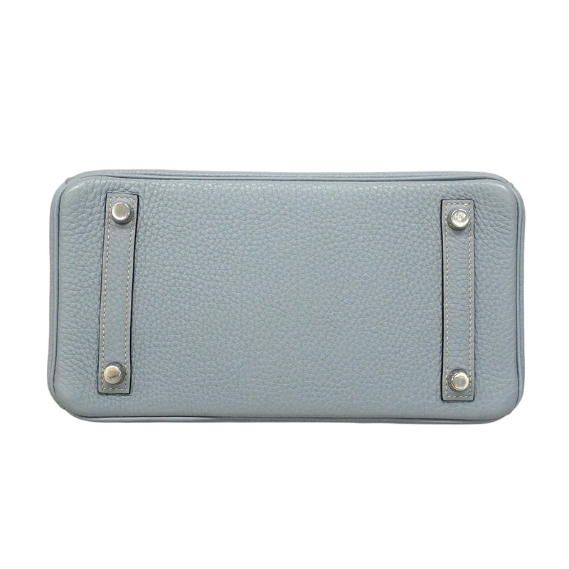 【6ee6258】エルメス ハンドバッグ バーキン25 トゴ ブルーラン シルバー金具 □Q刻印【中古】レディース
