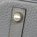 【6ee6258】エルメス ハンドバッグ バーキン25 トゴ ブルーラン シルバー金具 □Q刻印【中古】レディース