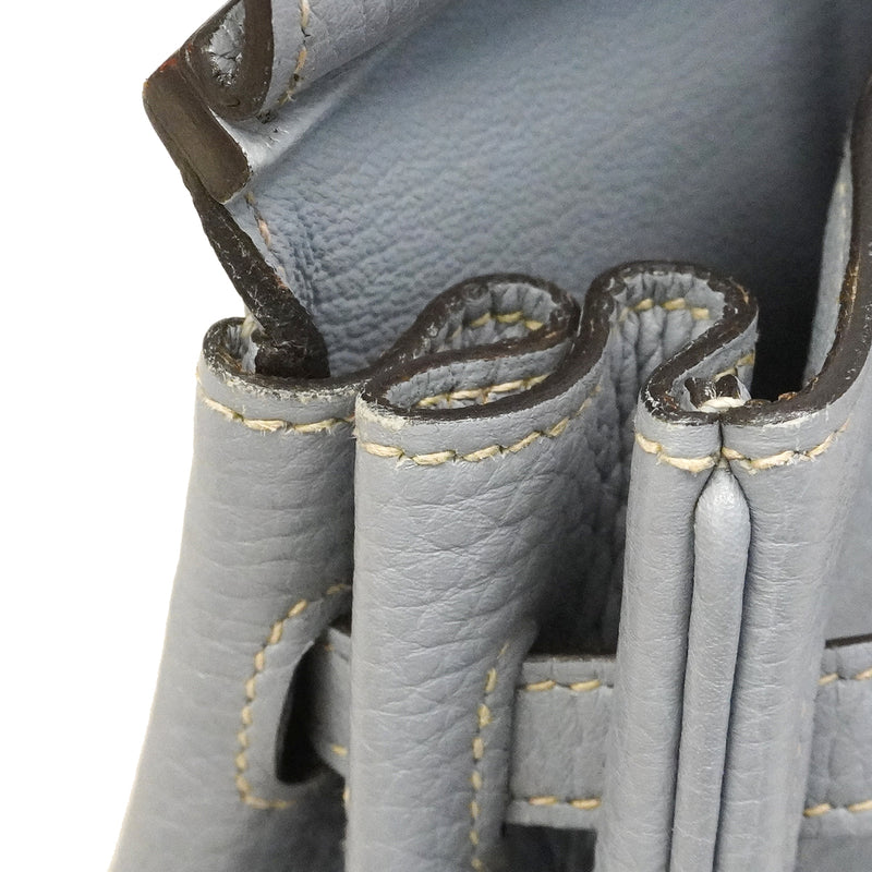 【6ee6258】エルメス ハンドバッグ バーキン25 トゴ ブルーラン シルバー金具 □Q刻印【中古】レディース