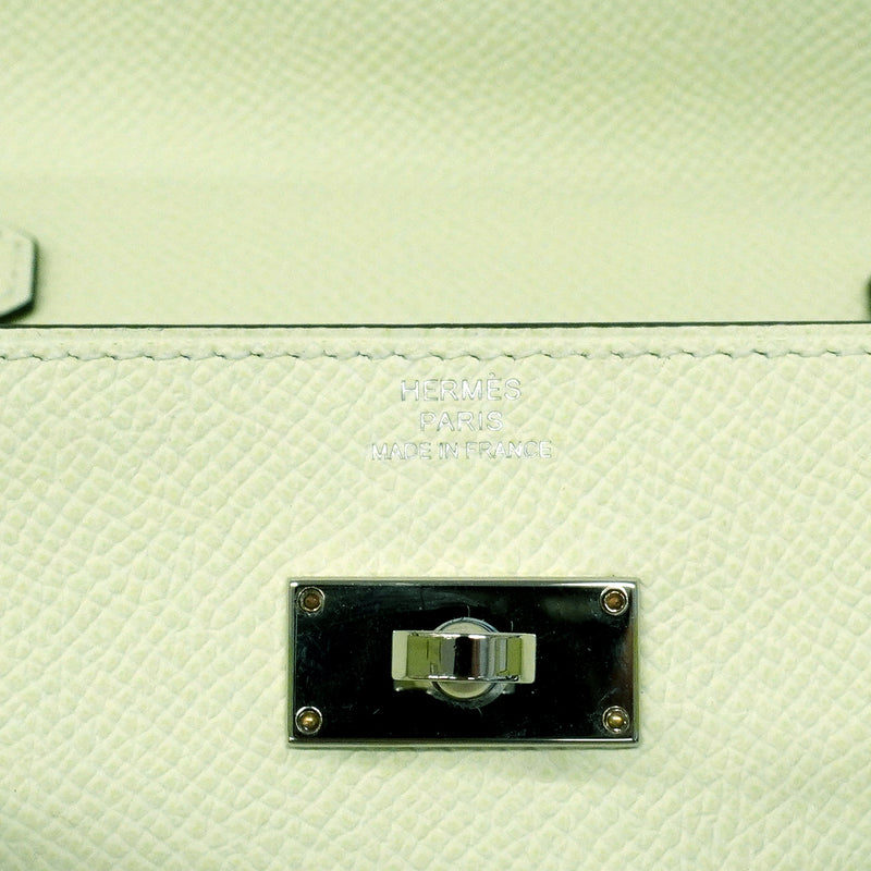 【6ee6259】エルメス ショルダーウォレット ケリートゥーゴー ヴォーエプソン ヴェールフィズ シルバー金具 W刻印【中古】レディース