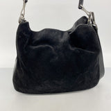 【6ee6260-k】グッチ ハンドバッグ バンブー 001 1577 スウェード ブラック シルバー金具 2wayバッグ【中古】レディース