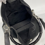 【6ee6260-k】グッチ ハンドバッグ バンブー 001 1577 スウェード ブラック シルバー金具 2wayバッグ【中古】レディース