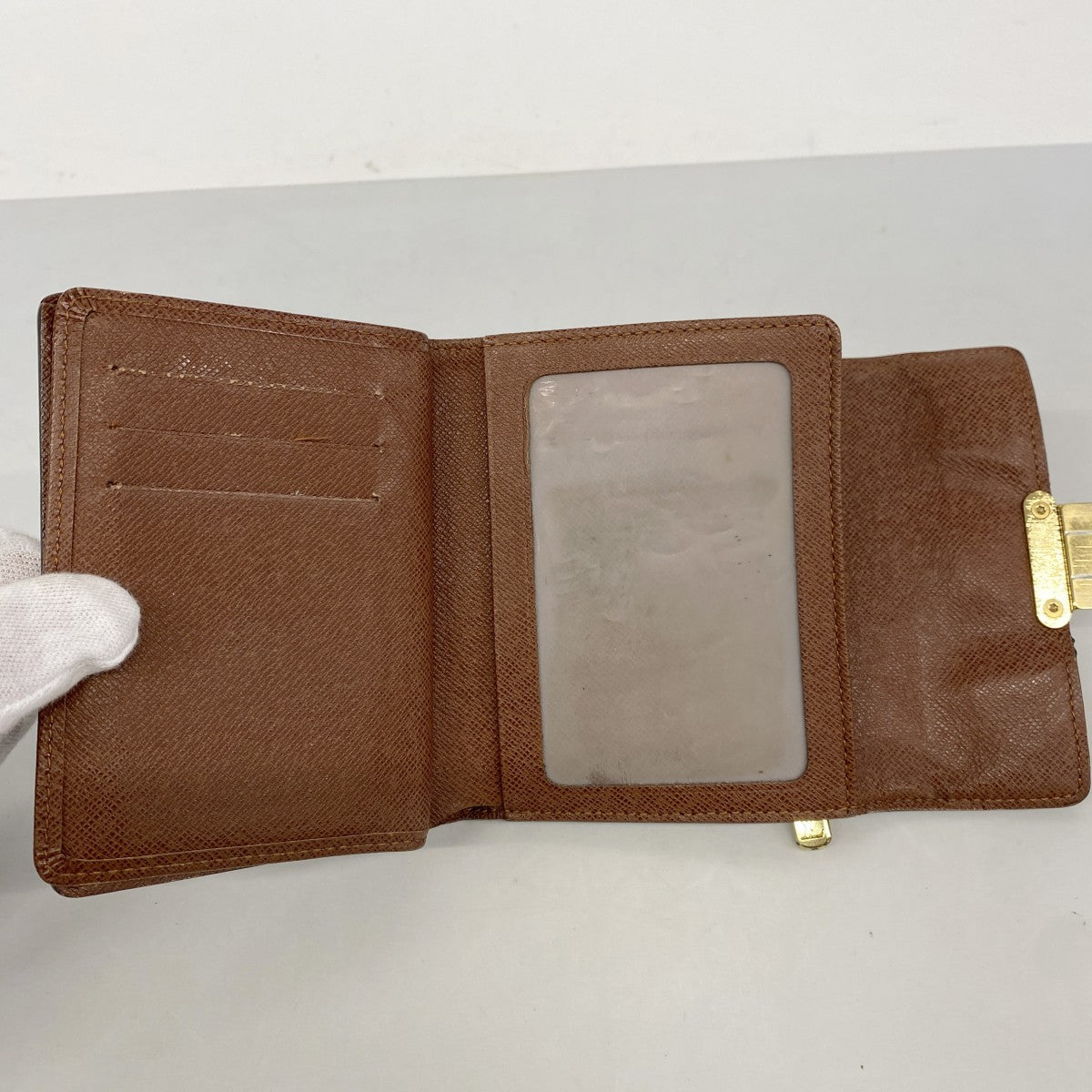 【6ee6267-k】ルイヴィトン 三つ折り財布 モノグラム ポルトフォイユコアラ M58013 ブラウン【中古】レディース