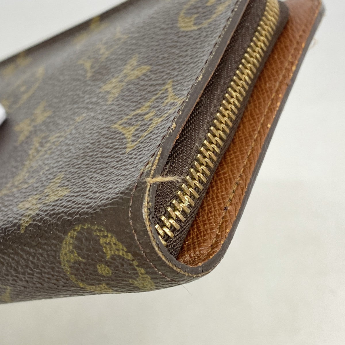 【6ee6278】ルイヴィトン 長財布 モノグラム ポルトモネジップ M61727 ブラウン【中古】レディース