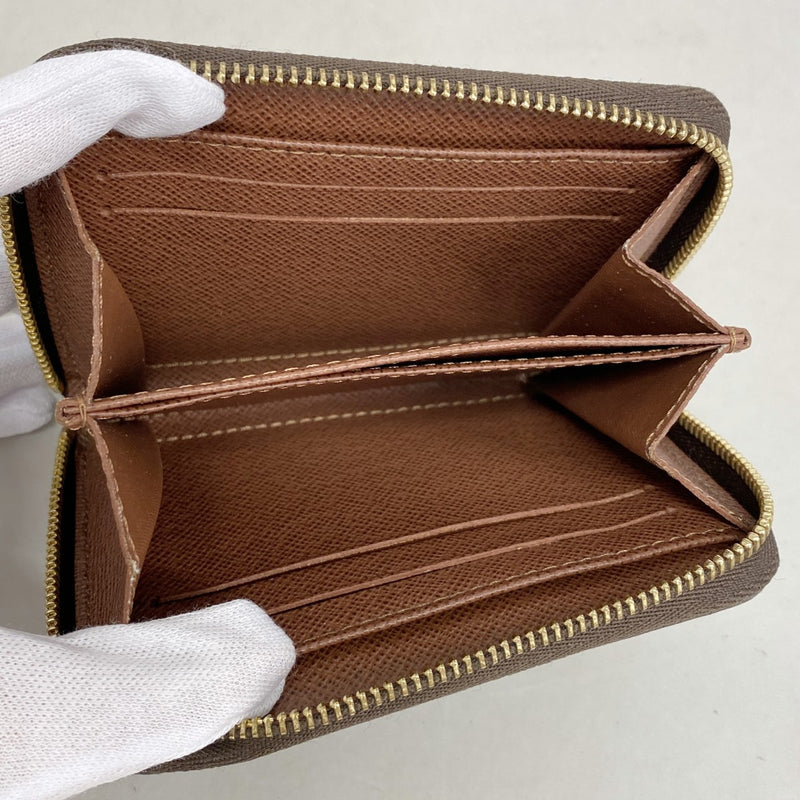 【6ee6279】ルイヴィトン コインケース モノグラム ジッピーコインパース M60067 ブラウン【中古】レディース
