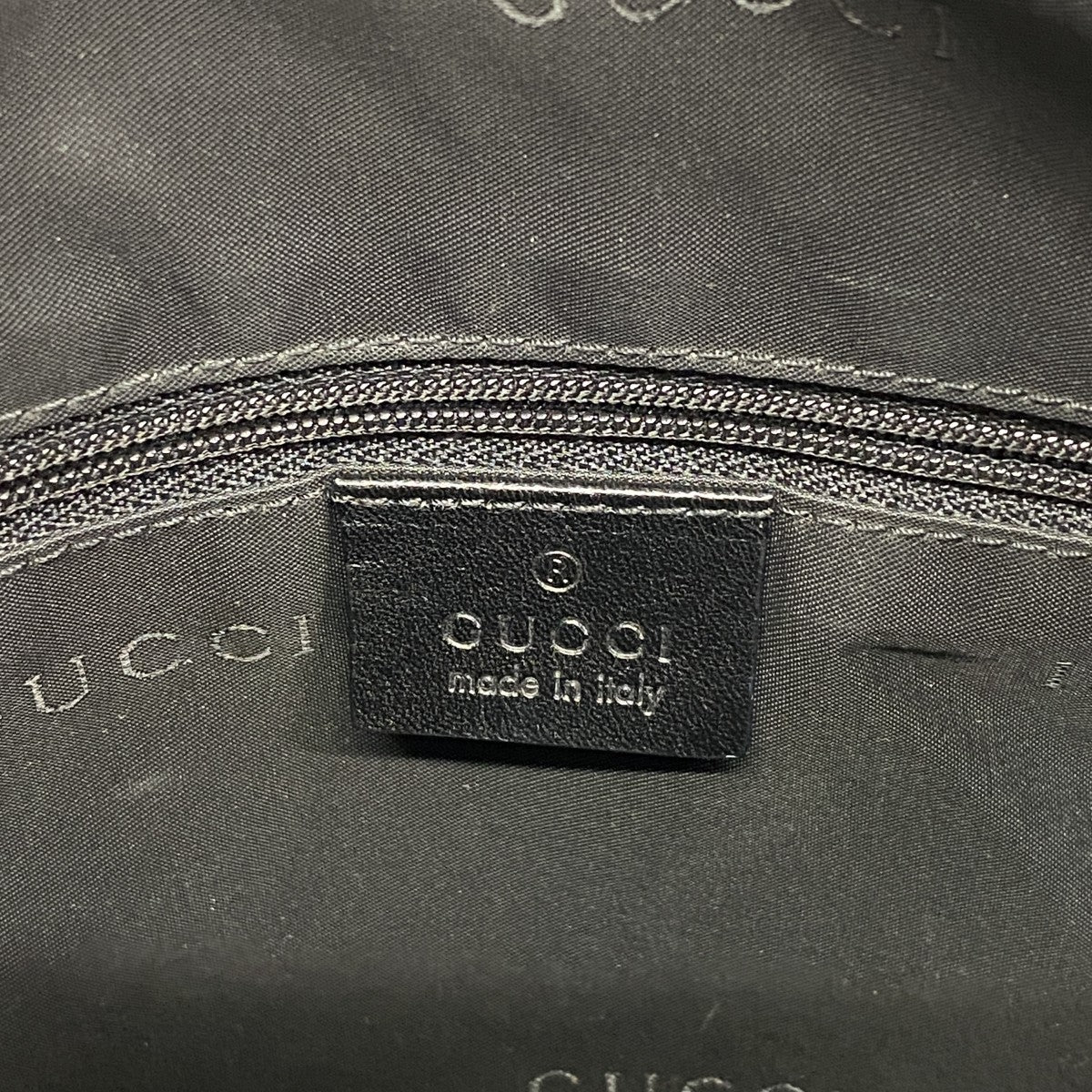 【6ee6286-k】グッチ ショルダーバッグ 001 3766 ナイロン オレンジ ブラック シルバー金具【中古】レディース