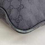 【6ee6287-k】グッチ ショルダーバッグ GGキャンバス 001 4021 キャンバス ブラック シルバー金具【中古】レディース