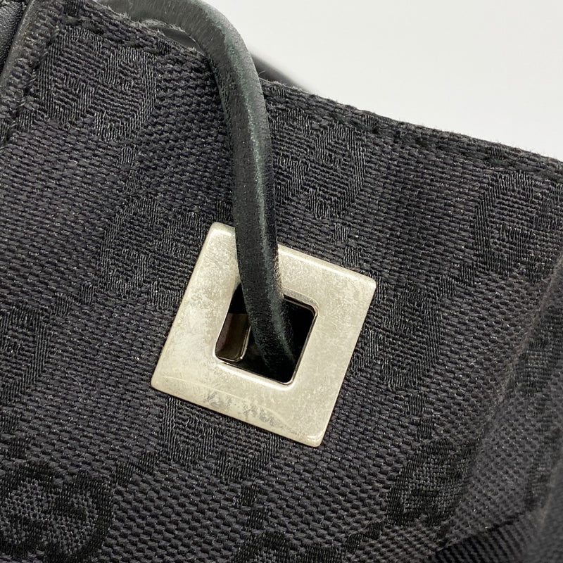 【6ee6287-k】グッチ ショルダーバッグ GGキャンバス 001 4021 キャンバス ブラック シルバー金具【中古】レディース