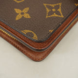 【6ee6317】ルイヴィトン 財布 モノグラム ポルトパピエジップ M61207 ブラウン【中古】レディース