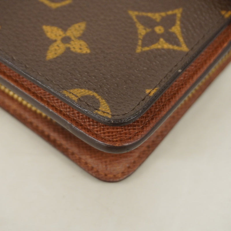 【6ee6317】ルイヴィトン 財布 モノグラム ポルトパピエジップ M61207 ブラウン【中古】レディース