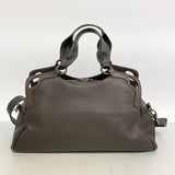 【6ee6319】カルティエ ハンドバッグ マルチェロ レザー ブラウン シルバー金具 2wayバッグ【中古】レディース