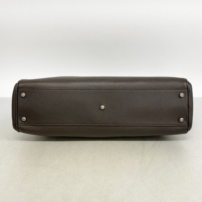 【6ee6319】カルティエ ハンドバッグ マルチェロ レザー ブラウン シルバー金具 2wayバッグ【中古】レディース