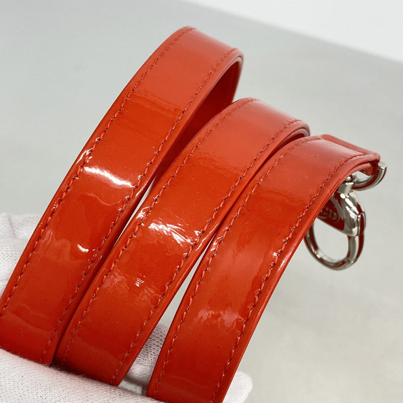 【6ee6320】クリスチャンディオール ハンドバッグ カナージュ レディディオール エナメル レッド シルバー金具 2wayバッグ【中古】レディース