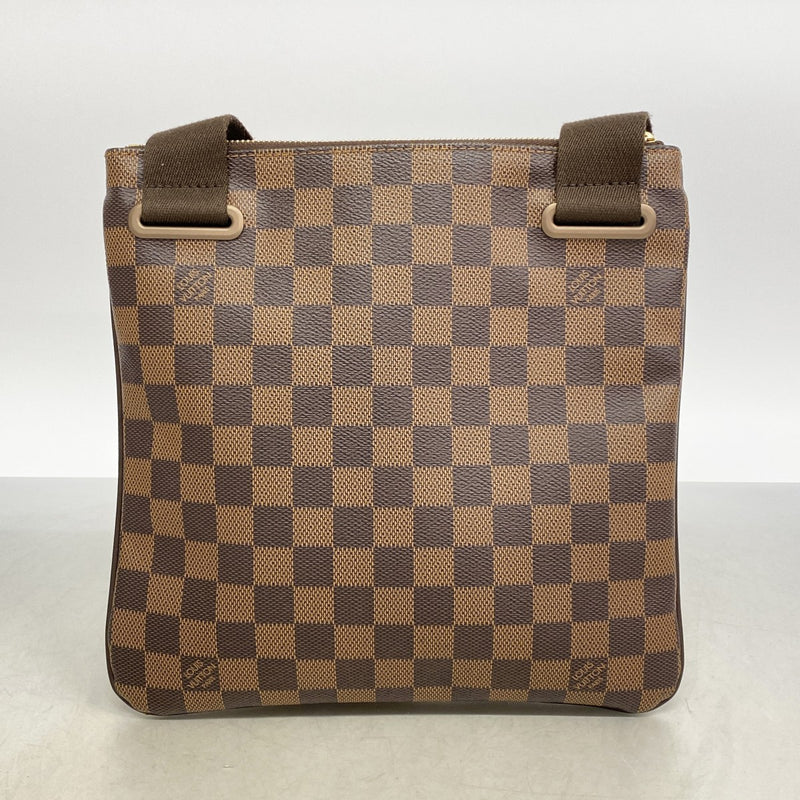 【6ee6336】ルイヴィトン ショルダーバッグ ダミエ ポシェットプラットブルックリン N41100 エベヌ【中古】メンズ