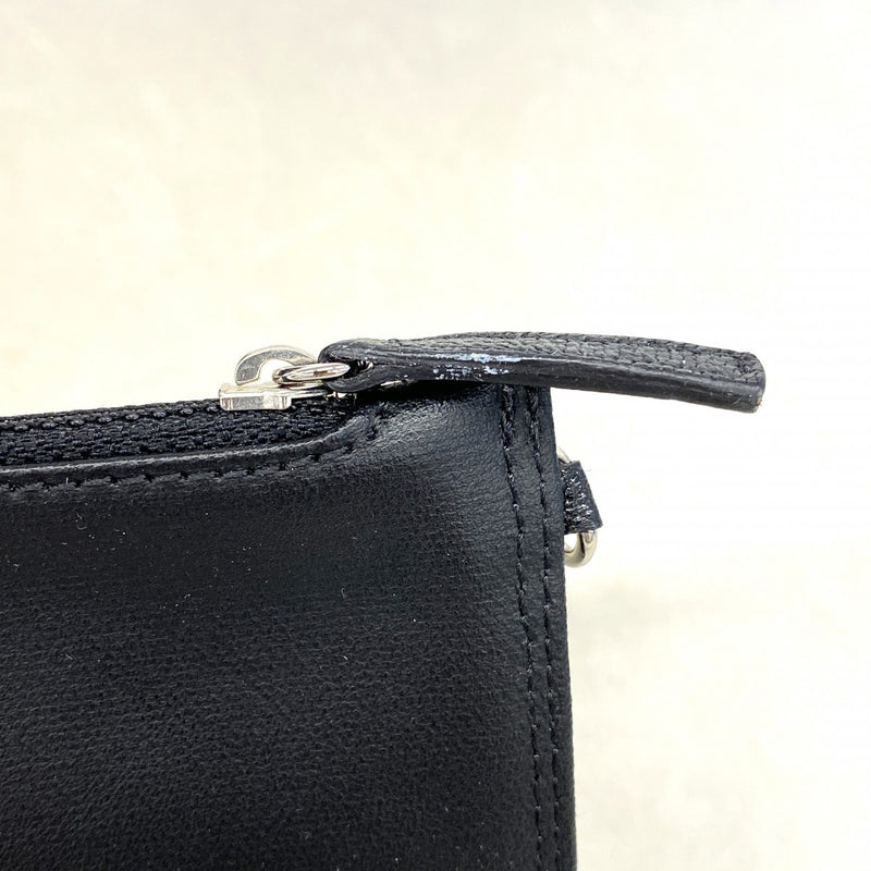 【6ee6344-k】シャネル トートバッグ パリビアリッツ レザー キャンバス ブラック シルバー金具【中古】レディース