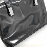 【6ee6345-k】グッチ ショルダーバッグ 001 3261 エナメル ブラック シルバー金具【中古】レディース