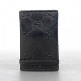 【6ee6347-k】グッチ キーケース グッチシマ ホースビット 245774 レザー ブラック シルバー金具【中古】メンズ レディース ユニセックス