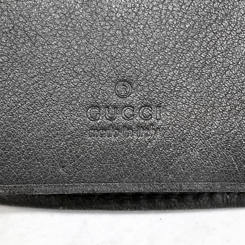 【6ee6347-k】グッチ キーケース グッチシマ ホースビット 245774 レザー ブラック シルバー金具【中古】メンズ レディース ユニセックス