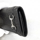 【6ee6347-k】グッチ キーケース グッチシマ ホースビット 245774 レザー ブラック シルバー金具【中古】メンズ レディース ユニセックス