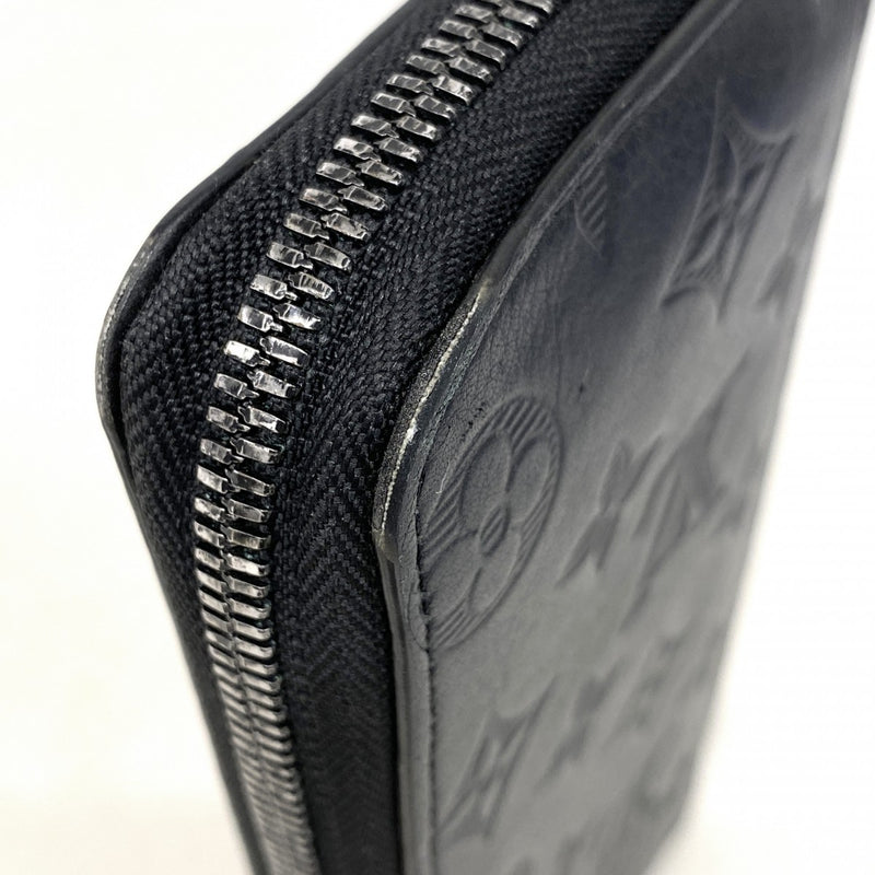 【6ee6349-k】ルイヴィトン 長財布 モノグラム・シャドウ ジッピーウォレットヴェルティカル M62902 ブラック【中古】メンズ