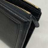 【6ee6367】サルヴァトーレフェラガモ 長財布 ヴァラ レザー ブラック ゴールド金具【中古】レディース