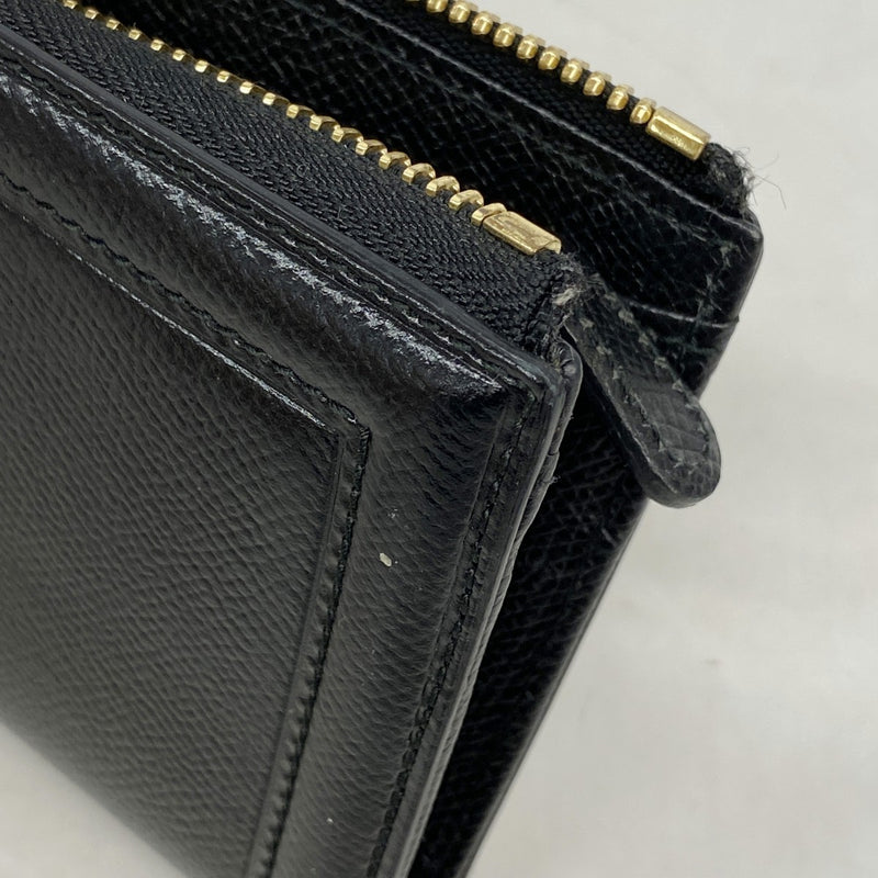 【6ee6367】サルヴァトーレフェラガモ 長財布 ヴァラ レザー ブラック ゴールド金具【中古】レディース