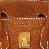【6ee6384-g】エルメス ハンドバッグ バーキン25 バレニアフォーブル フォーブ ゴールド金具 K刻印【中古】レディース