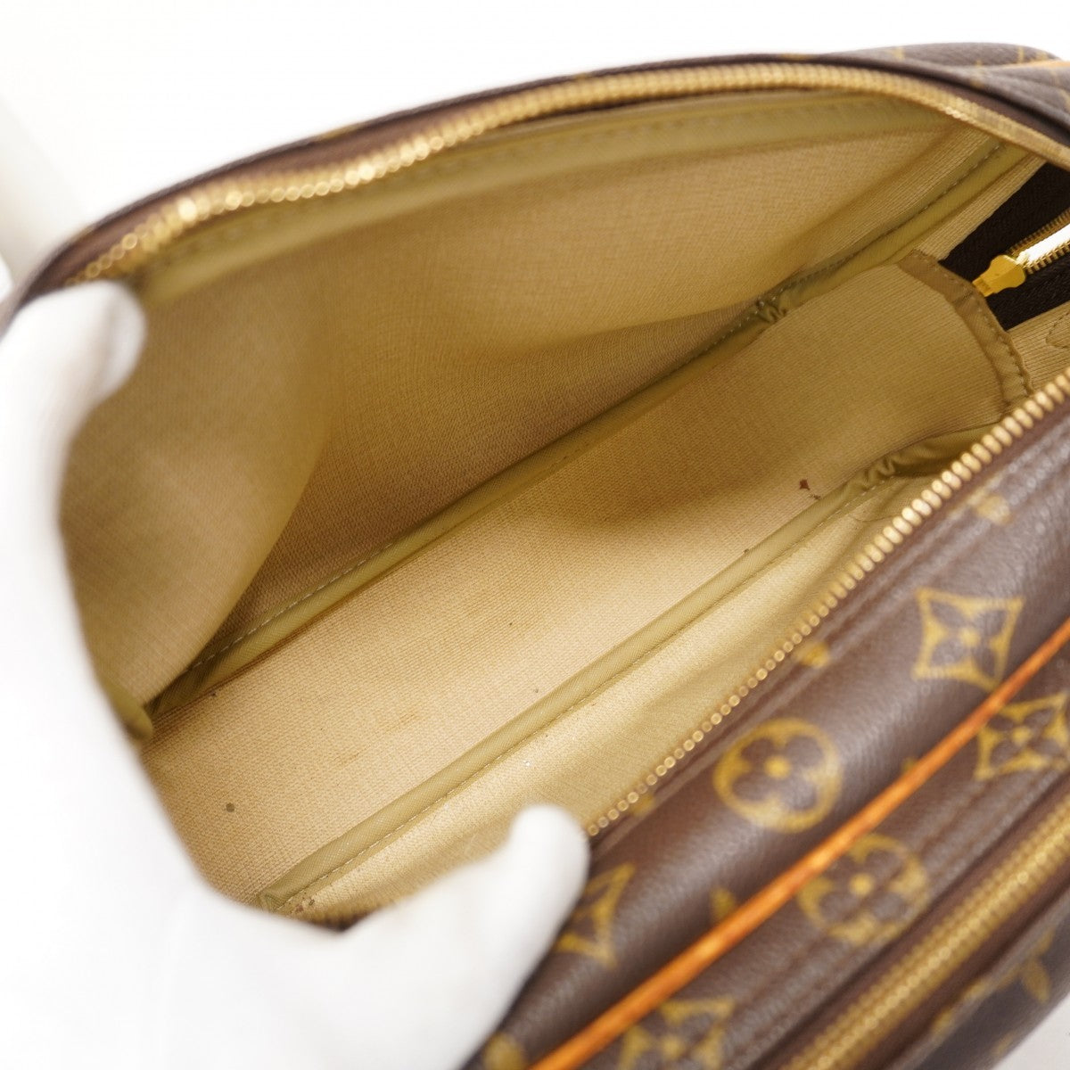 【6ee6389】ルイヴィトン ショルダーバッグ モノグラム リポーターPM M45254 ブラウン【中古】レディース
