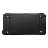 【6ee6419-g】エルメス ハンドバッグ バーキン30 ヴォーエプソン ブラック ゴールド金具 D刻印【中古】レディース