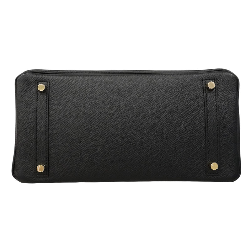 【6ee6419-g】エルメス ハンドバッグ バーキン30 ヴォーエプソン ブラック ゴールド金具 D刻印【中古】レディース