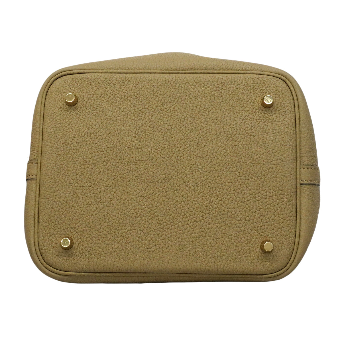【6ee6423】エルメス ハンドバッグ ピコタンロックMM トリヨンクレマンス ベージュマルファ ゴールド金具 W刻印【中古】レディース