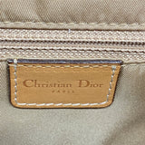 【6ee6428】クリスチャンディオール ショルダーバッグ トロッター ストリートシック キャンバス ベージュ ゴールド金具【中古】レディース