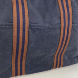 【6ee6438-k】エルメス トートバッグ フールトゥMM キャンバス ネイビー シルバー金具【中古】メンズ レディース ユニセックス